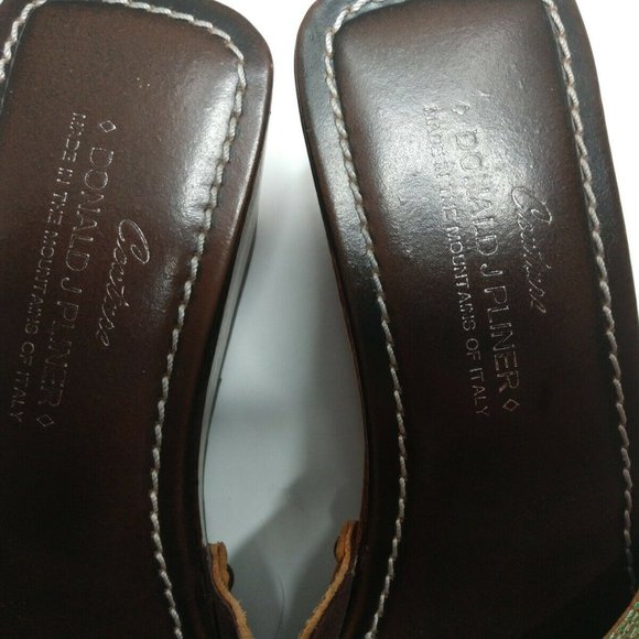 DONALD J PLINER Wedge Olive Green Slides Sandals 7 - Picture 11 of 12